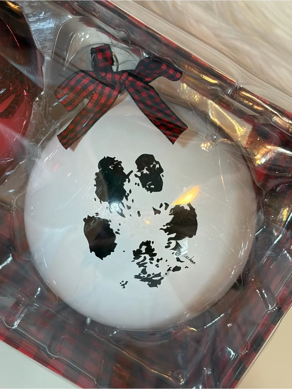 Rae Dunn “Best Friend” Set of Two Dog-Themed Glass Ornaments NWT